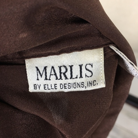 Vintage Brown Button Down Pin-tuck Blouse - Picture 6 of 6